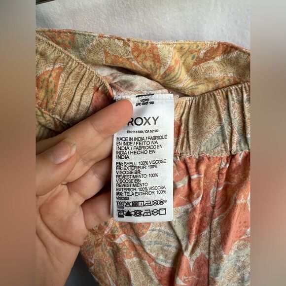 Roxy Women's Floral Print Palazzo Beach Pants size Large - Picture 3 of 7